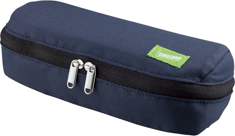 KOKUYO Shellbro Pen Case, Shell-shaped structure, Big Capacity Pencil Case, Large Pencil Pouch, Stationery Pen Bag, Navy x Blue, Japan Import (F-VBF190-2) - Image 1